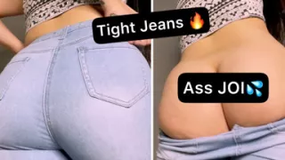 Tight Jeans Ass Worship & JOI - Mesmerizing Close-up Booty Tease