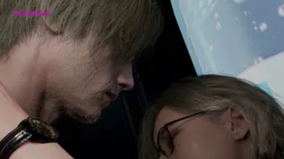 Leon Pushed Grace Against the Wall, Her Combat Gear Torn Open, and Slammed His Cock Deep Inside Her