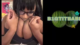 Big Titty Black Girl Sucks Both Nipples