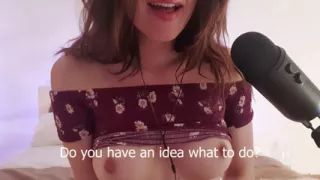 German teen tells you exactly how to lick her pink holes (German JOI)