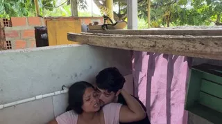 Horny Stepsister Calls Her Husband's Stepcousin From the Bathroom to Have Him Fuck Her