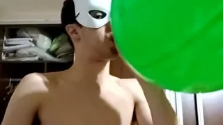 Bunny Looner Blowing up Big Balloons While Jerking off on Stream