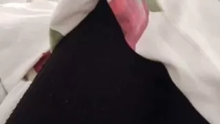 A student girl showed untouched holes