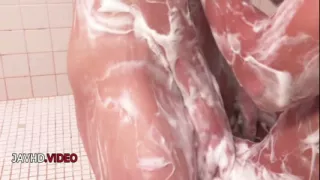 POV Shower Blowjob with Brunette Anne