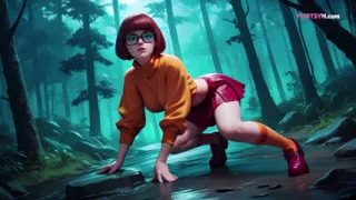 Velma Wandered into the Forest and Left with a Mouthful of Cum and an Anal Creampie ( AI Generated )