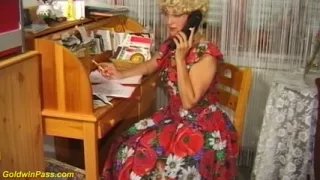 German stepmom with glasses deep fingered