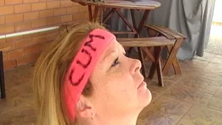 SHELLEY DOG BARKS & BEGS FOR CUM