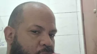 Sucking the thick and big-headed cock, full of cum in the motel.