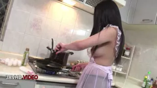 Japanese Housewife's Intimate Kitchen Pleasure