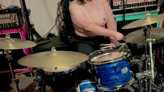 Topless Tour Kit, This Is Me Showing off the Drum Set
