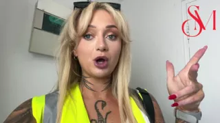SophiaMayy sneaks onto a PUBLIC building site & FUCKS pussy with dildo