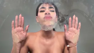 Pressing My Tits and Navel
