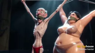 Old Man Tied up - Humiliated by Fat SSBBW with Whip
