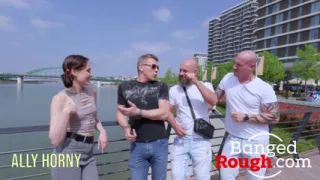 Ally Horny Takes Airtight Anal Gangbang
