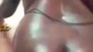 Desi Tamil Wife Renu Oiled Big Black Ass Massage by Landlord & Red Bikini Tease! Indianhotwifex