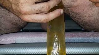 Huge Transparent Dildo Fucking My Ass Close-up