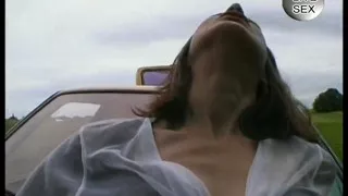 Mature horny bitch masturbates on car hood