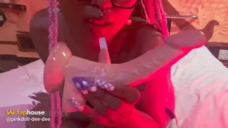 Big White Dildo Sensual Fuck
