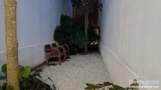 Sluty Miko Sissy Kanisa Part 2: Outdoor Walk in a Rock Garden Showing Her Sexy Legs Under Red Stocking and High Heel Shoes