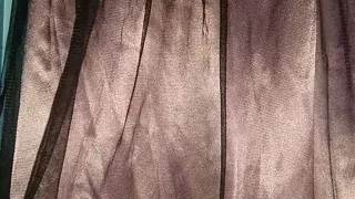 Masturbating and cumming wearing cute and gorgeous satin longdress