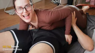 Wild Stepmom Uses Stepson for Orgasm Tickling & Dryhump & Facesitting