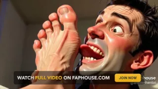 Submissive Foot Slave Licking Big Feet