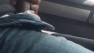 Public sex in car with open road