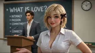 Adult student seduces her professor