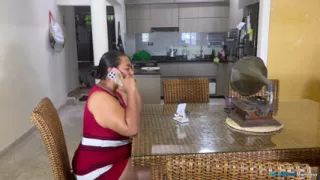 She comes home from work angry, so I give her a great blowjob and offer her my pussy.