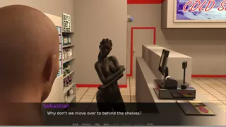 ATM Adventures- 5 - Gameplay - Roleplay - Ebony Shop Clerk with Anal Plug, Pissing While Fucking