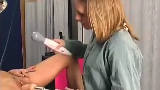 Sexy Nurse Helps Youthful Whore To Climax