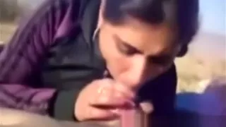 shy desi indian girlfriend  giving blowjob to college lover