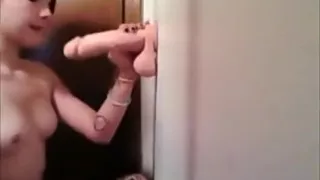 Hot amateur teen girl toying and fingering on webcam