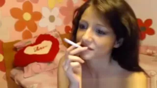 Amazing brunette babe in webcam part 1