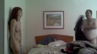 Amazing amateur redhead, small tits porn scene