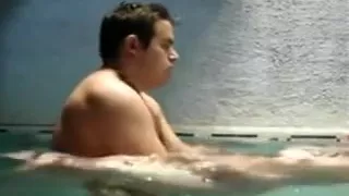 Newly Wed Couple In Pool