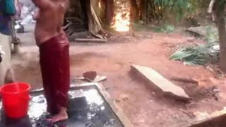 Indian Wife Outdoor Shower