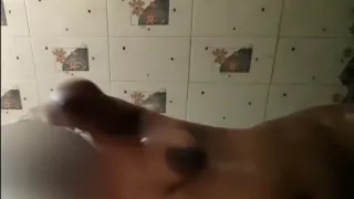 Dark Skin Wife In Shower