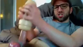 Nerd Fucks The Shit Out Of His Fleshlight