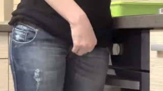 Step Sister Caught Masturbating In Kitchen She Is So Horny