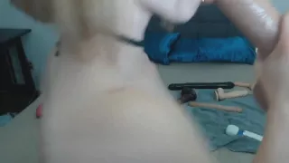 Horny Babe Fingering and Toying Her Tight Pussy