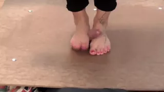Cockcrush Footplay And Footjob With Barefeet And Cumshot