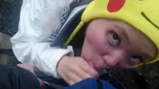 Sakura'Chan Swallow Load In Public (Almost Caught!!)