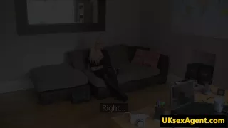 Spanish audition babe facialized by agent