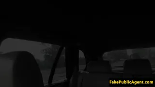 Pulled student gets mouth spermed after carsex