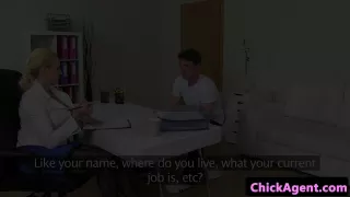 knockers chick agent doggystyled at interview