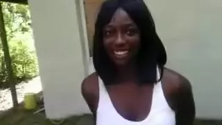 Teen plays with gfs dildo while wearing her pink thong