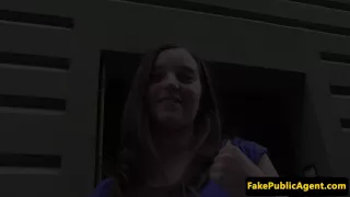 Pickedup euro amateur railed on the stairway