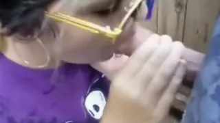 Punk Girl Giving A Blowjob