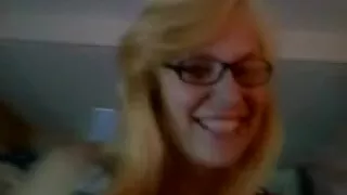 Geeky Blonde Sucks Me Off